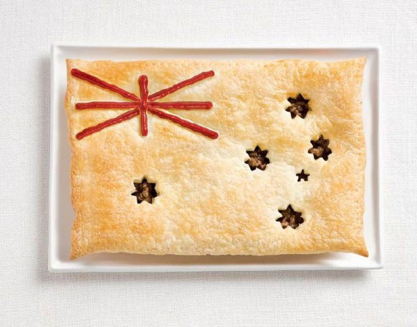 Banderas nacionales hechas con comida típica de cada país