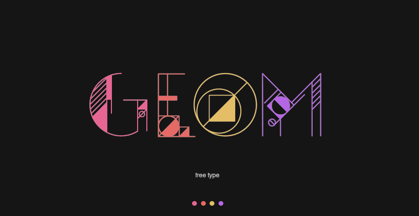 GEOM, la tipografía gratuita inspirada en la geometría pura y dura