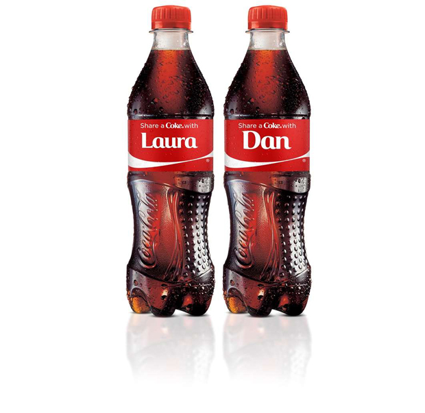 El día en que Coca Cola cambió de nombre. Share a Coke with Laura, Dan.
