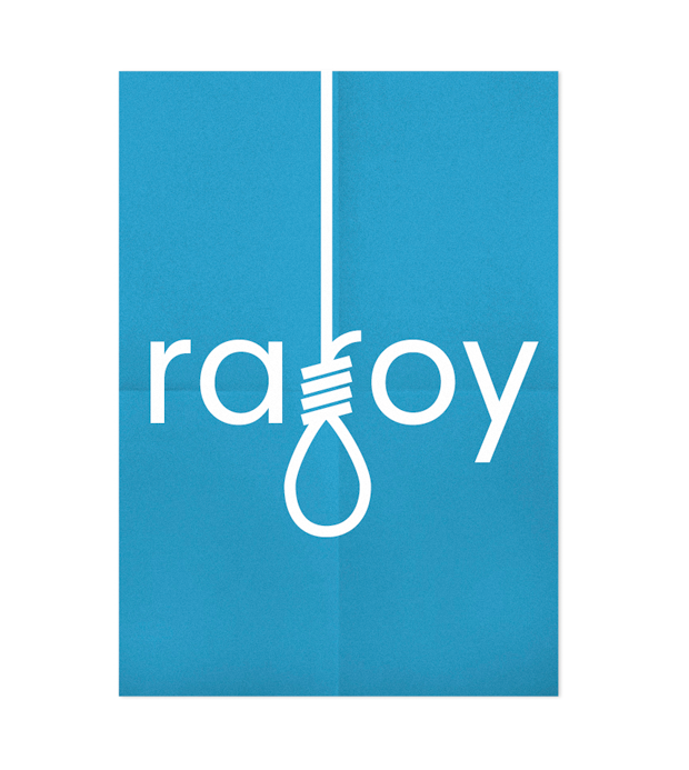 Rajoy, cartel de Andrés Requena, con la soga al cuello  
