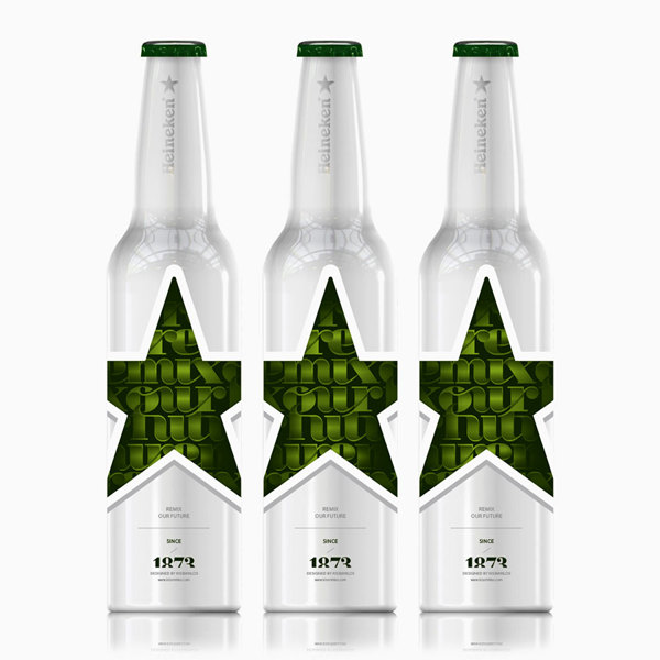 Diseño de botellas para Heineken