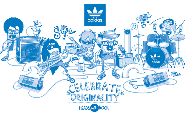 Ilustración de julián Ardila para Adidas 