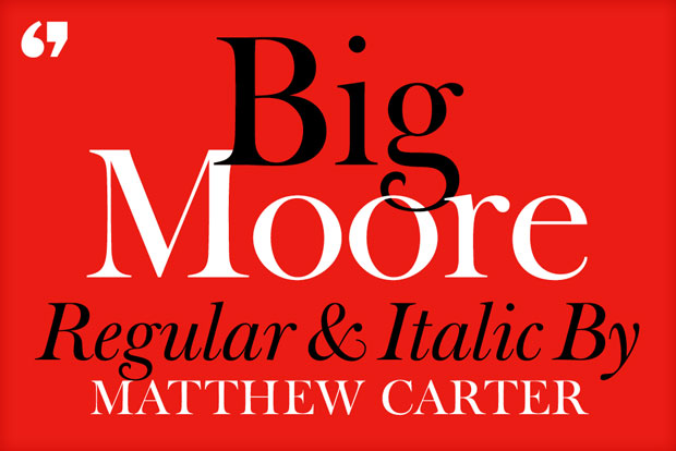 Matthew Carter – tipografía Big Moore