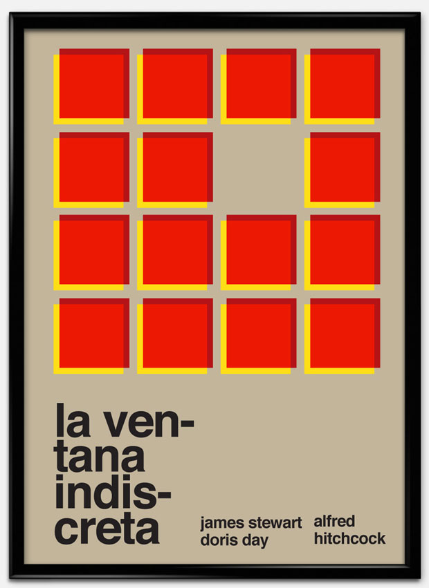 Swiss Style Design: carteles de películas – La ventana indiscreta