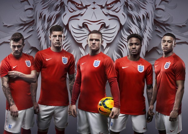 Camisetas selección inglesa mundial de Brasil 2014