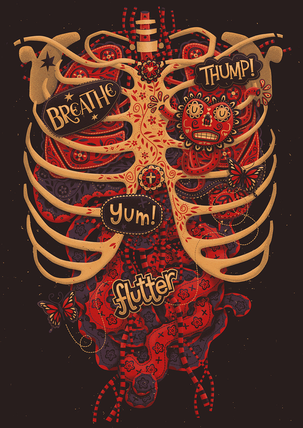 Ilustración para cartel Anatomical Study