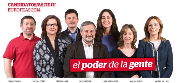 El poder de la gente, slogan de la campaña europea de Izquierda Unida