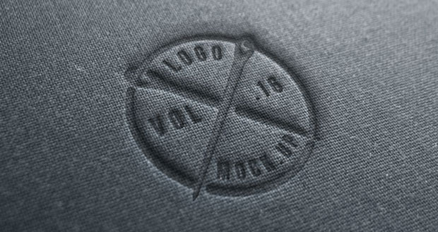 Mockup de logo sobre lino