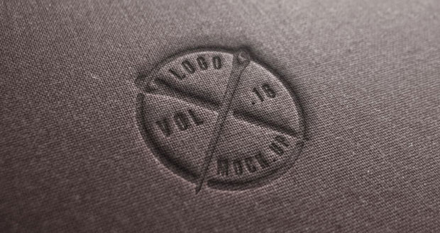 Mockup de logo sobre lino