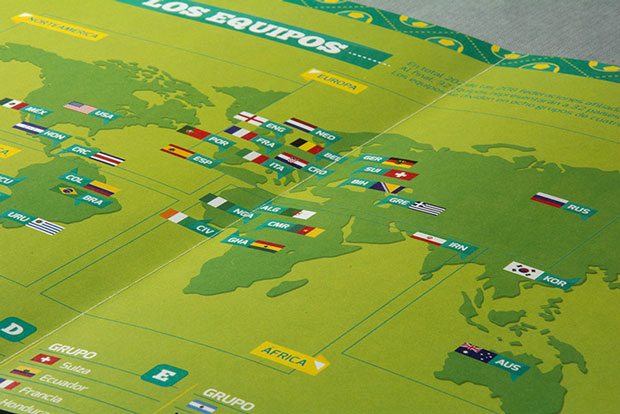 Equipos Copa del Mundo Brasil 2014 –  cartel infografía