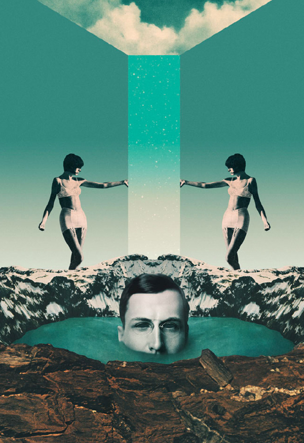 lake of Tears – collage ilustrado por Julien Pacaud