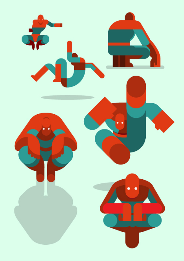 Spiderman ilustrado en flat design