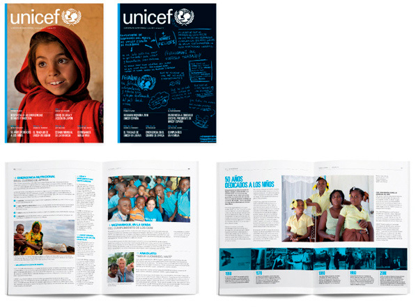 Diseño editorial para Unicef