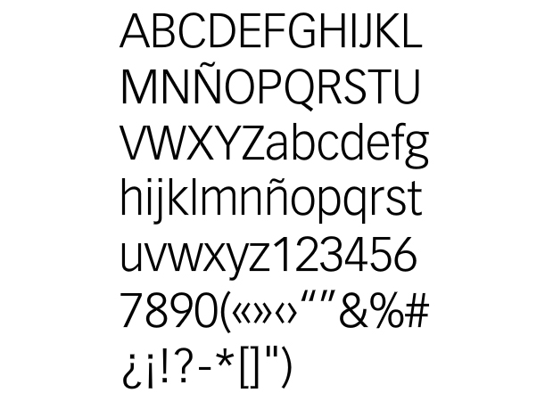 Tipografía Vectora de A. Frutiger