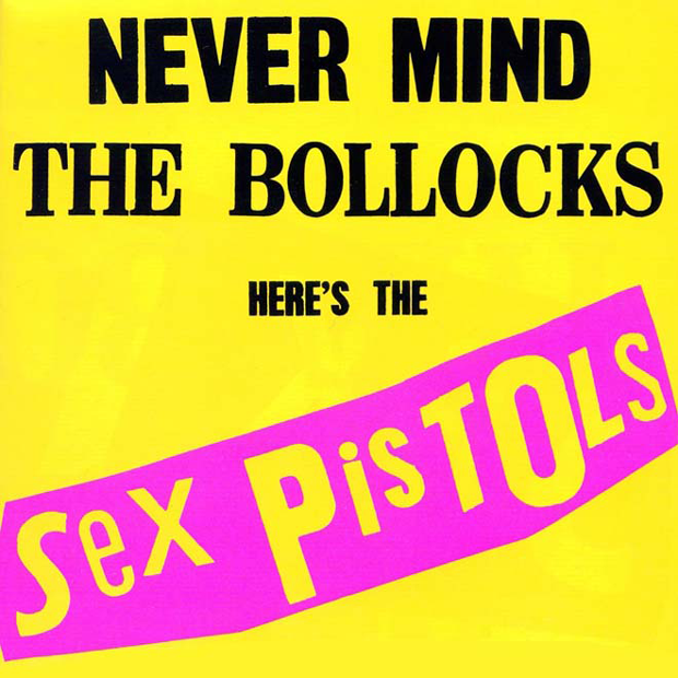 Never mind the bollocks, Here's the Sex Pistols diseño de portada de los Sex Pistols a cargo de Jamie Reid
