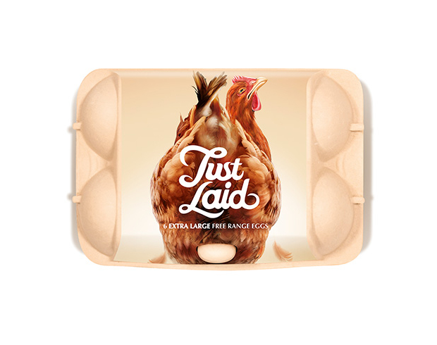 Just Laid, un packaging que reconocerás 'por huevos'