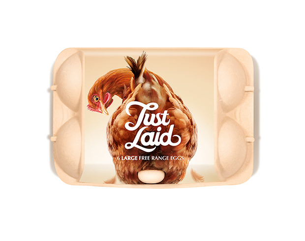 Just Laid, un packaging que reconocerás 'por huevos'