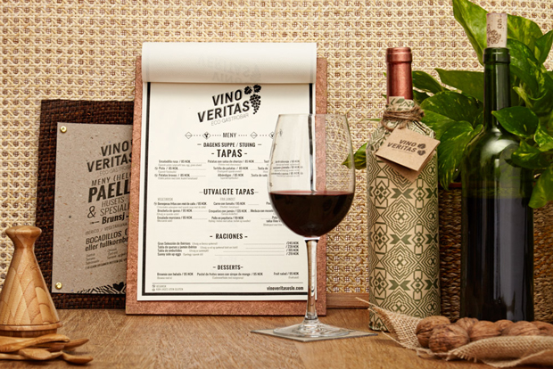 Vino Veritas Oslo – identidad gráfica y diseño de interiores de Masquespacio