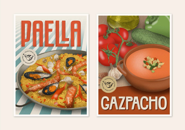 Recipes postcards – recetas ilustradas con inspiración vintage  – Yema.info