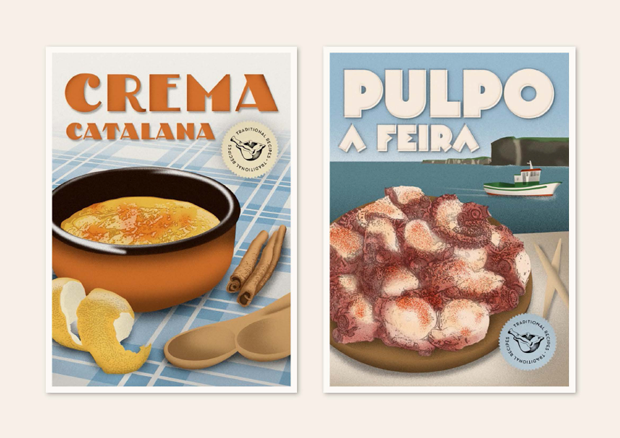 Recipes postcards – recetas ilustradas con inspiración vintage  – Yema.info