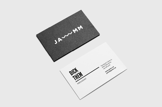 Tarjetas de visita – Jamm es un proyecto de identidad gráfica para la Asociación de Músicos de Jazz de Cataluña diseñado por Edu Torres Pérez 