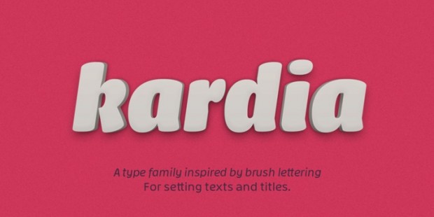Kardia, tipografía de inspiración ultra black, pero apta para titulares y textos pequeños diseñada por  Rodrigo Fuenzalida