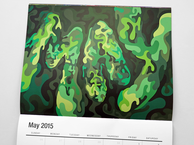 Calendario 2015 'vectorfunk', un juego tipográfico y experimental de Matt W. Moore