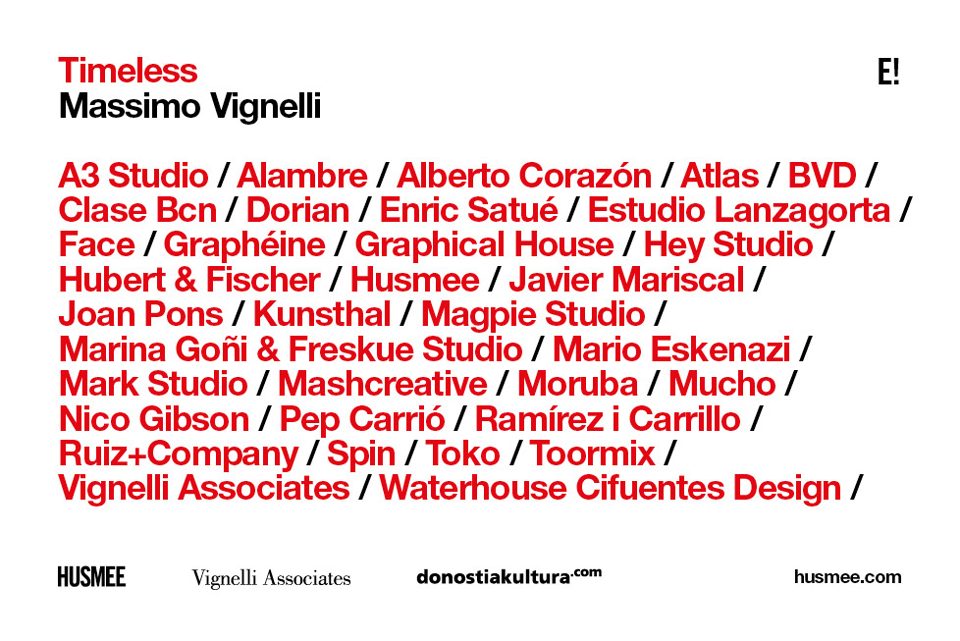 Timeless, exposición homenaje a Massimo Vignelli 