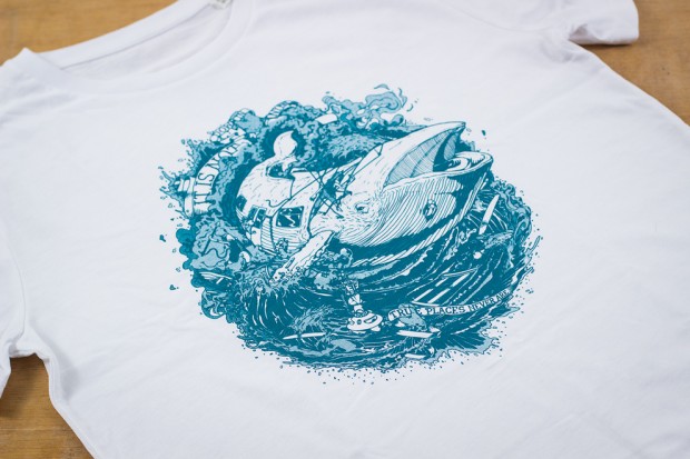 Ahab, camisetas serigrafiadas con un packaging único diseño de eskju y Pixeljuice 23
