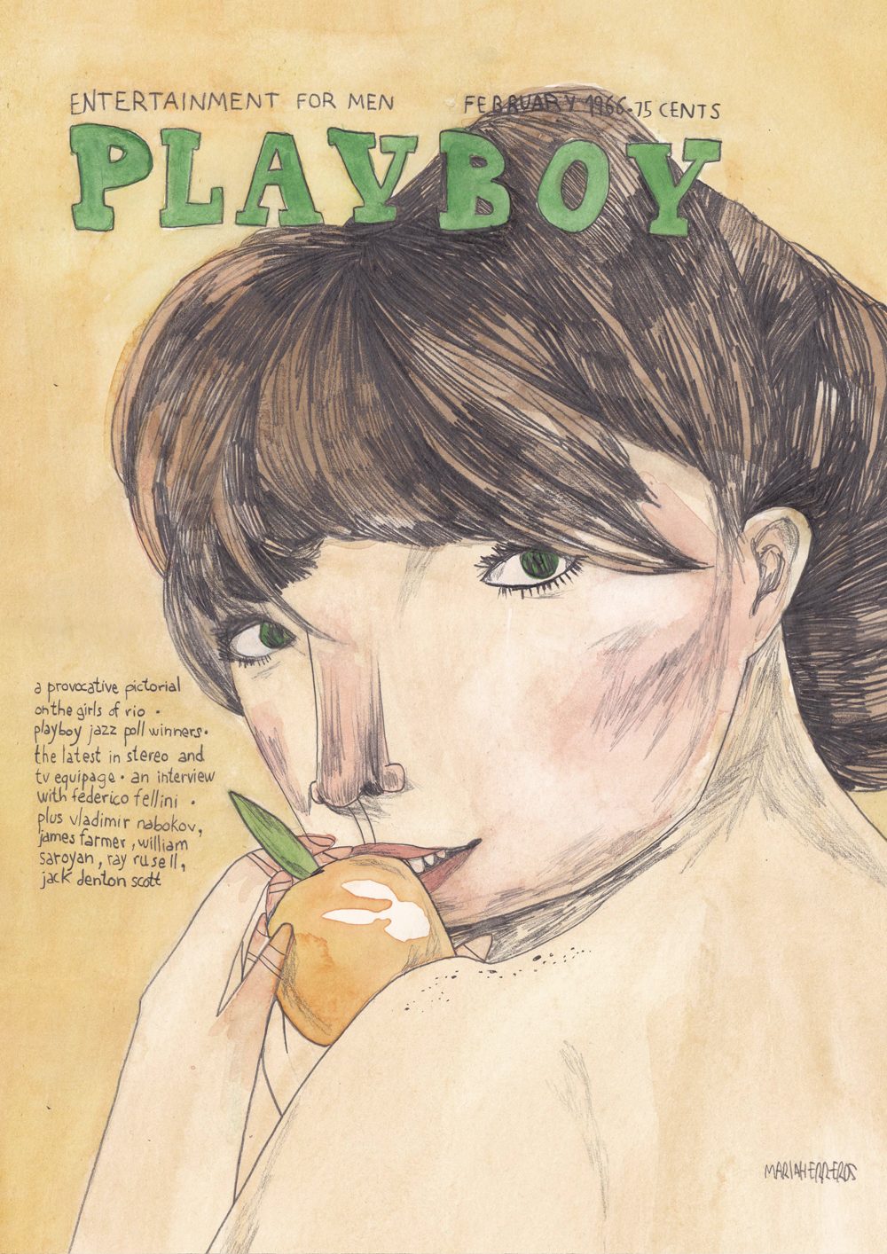 Maria Herreros, ilustración Playboy