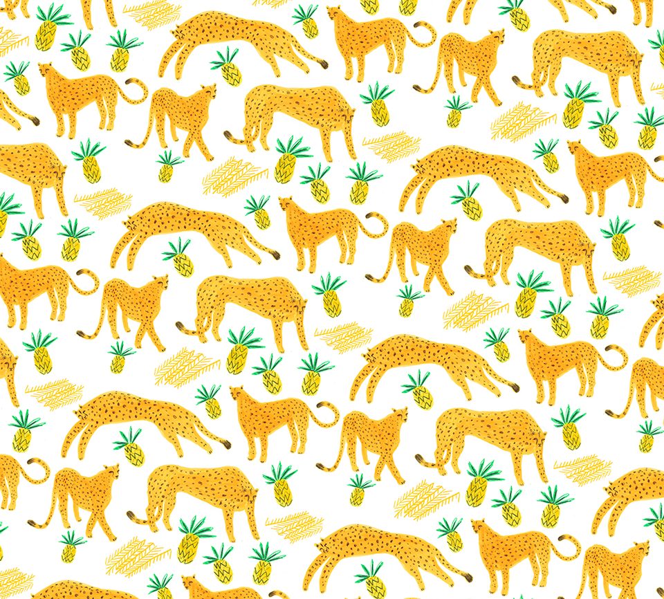 Cheetahs in the Pineapples, ilustración de Elena Mir