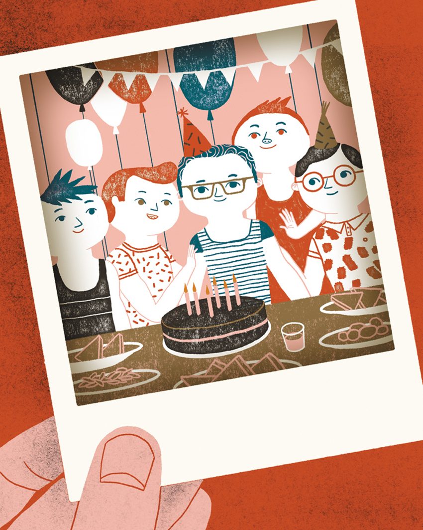 Malota, ilustración birthday