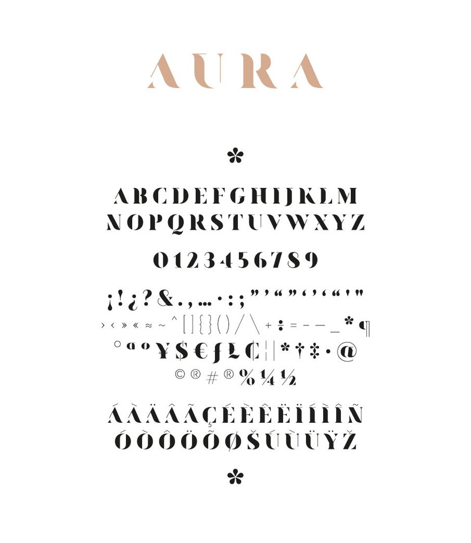 Aura, una stencil moderna y elegante de Sabina Chipara