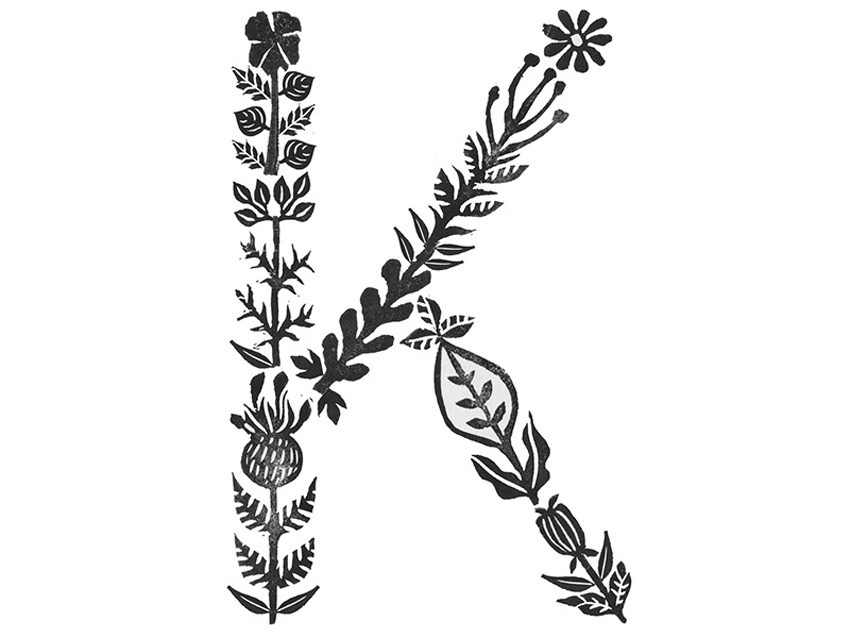 Alfabeto tipográfico floral de Meni Chatzipanagiotou