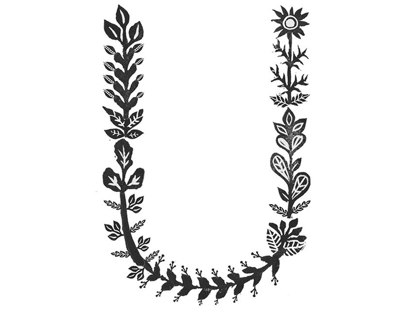Alfabeto tipográfico floral de Meni Chatzipanagiotou