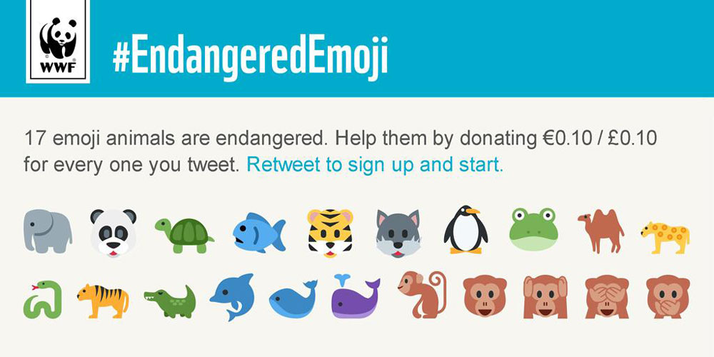 WWF emojis para salvar a los animales en peligro de extinción