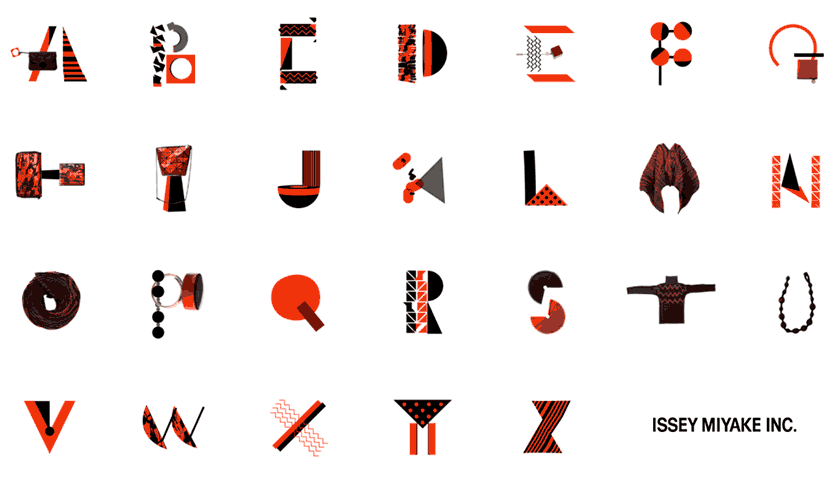El imaginativo alfabeto de Issey Miyake