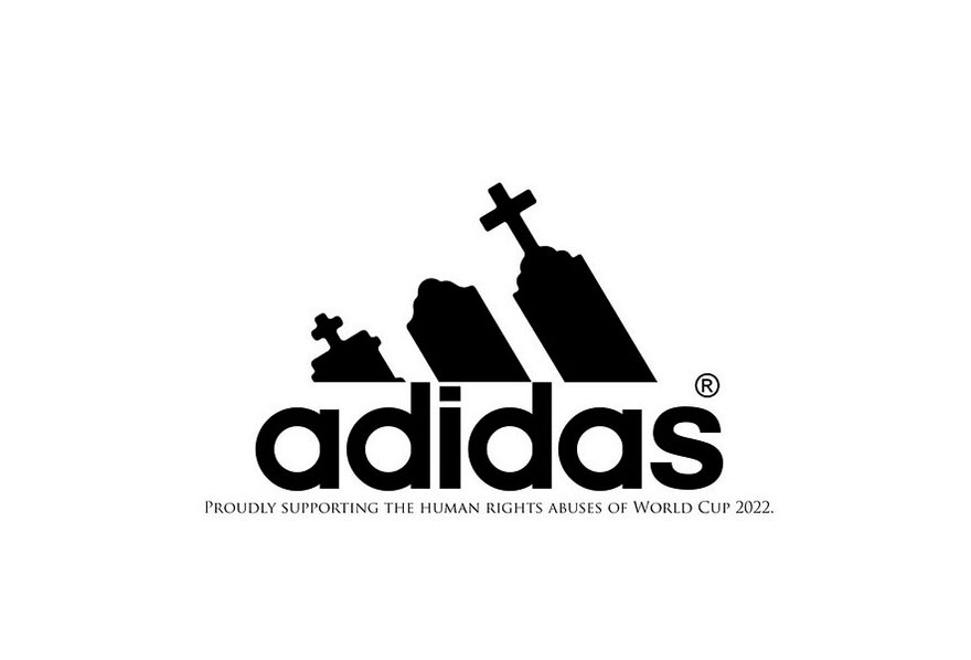 Anti-logos contra la explotación laboral en el Mundial de Qatar 2022
