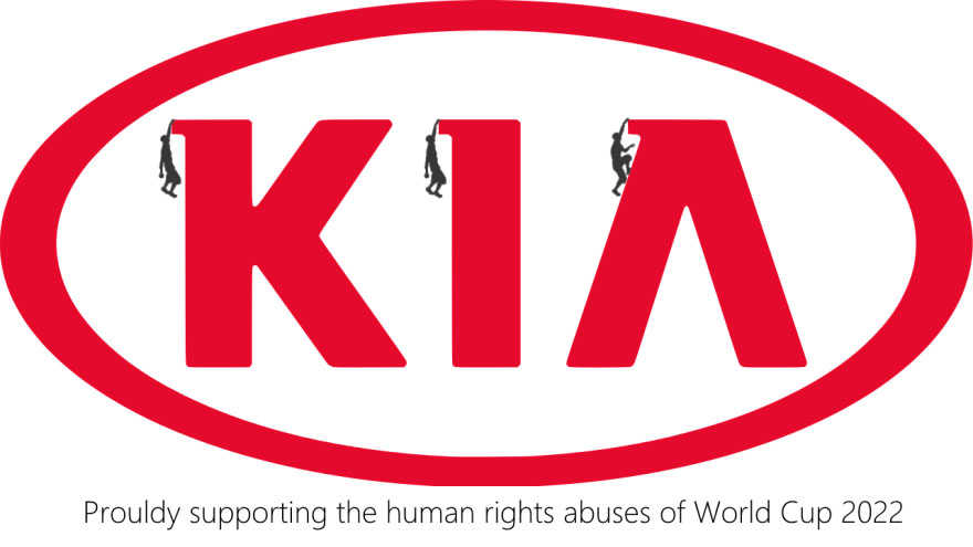 Anti-logos contra la explotación laboral en el Mundial de Qatar 2022