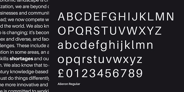 Aileron, la tipografía entre la Helvetica y la Univers