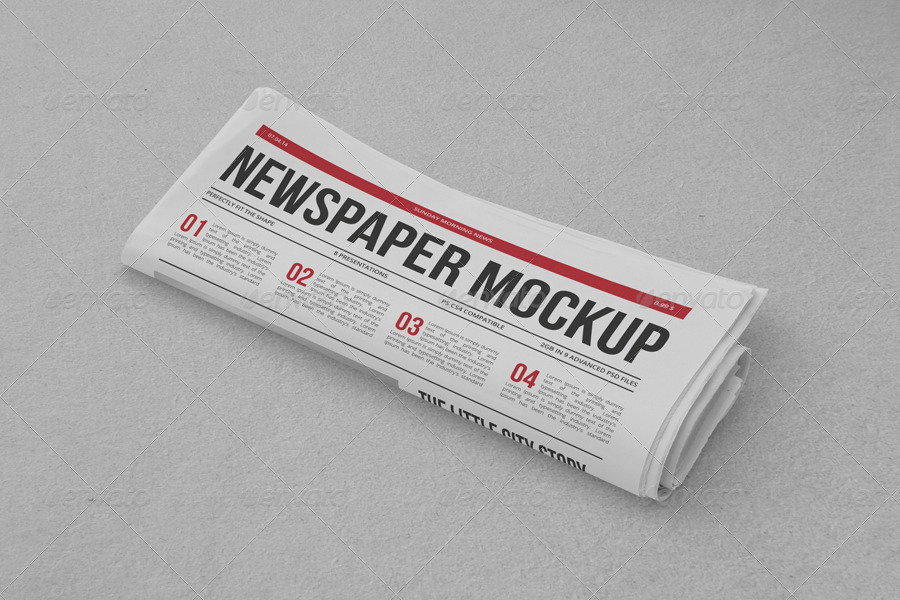 Mockup de periódico