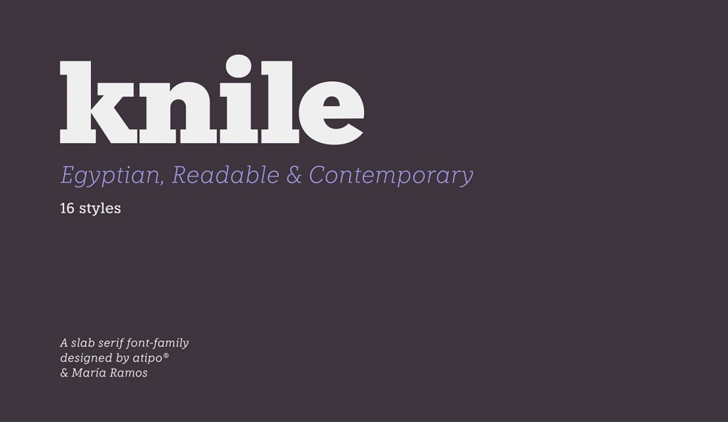 Nace Knile, una tipografía con una gran carga expresiva