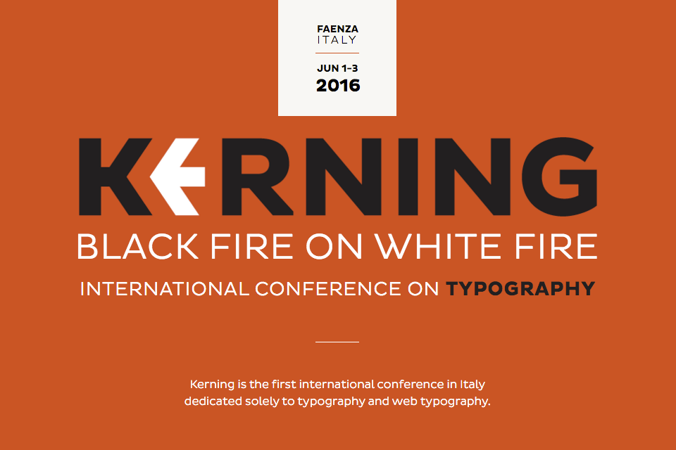 Kerning 2016, llega una nueva edición del festival tipográfico italiano