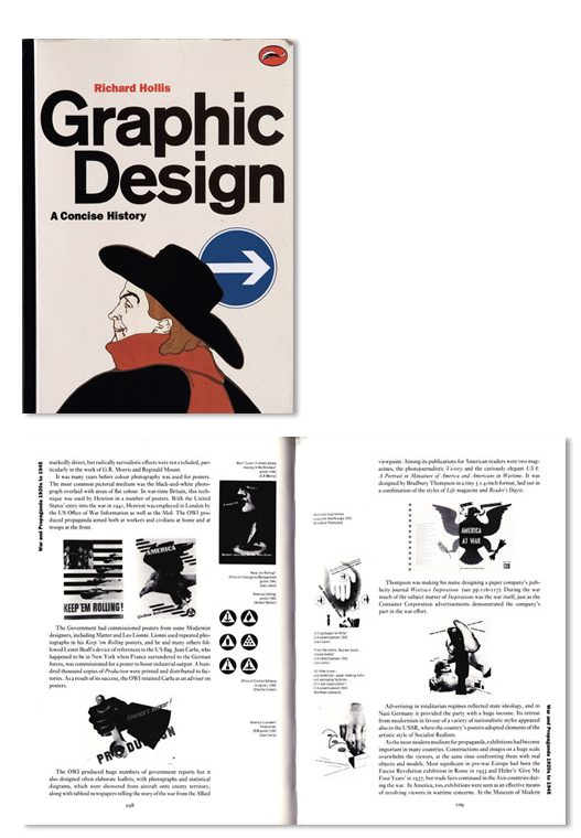 Graphic Design: A Concise History - diseño editorial de Richard Hollis