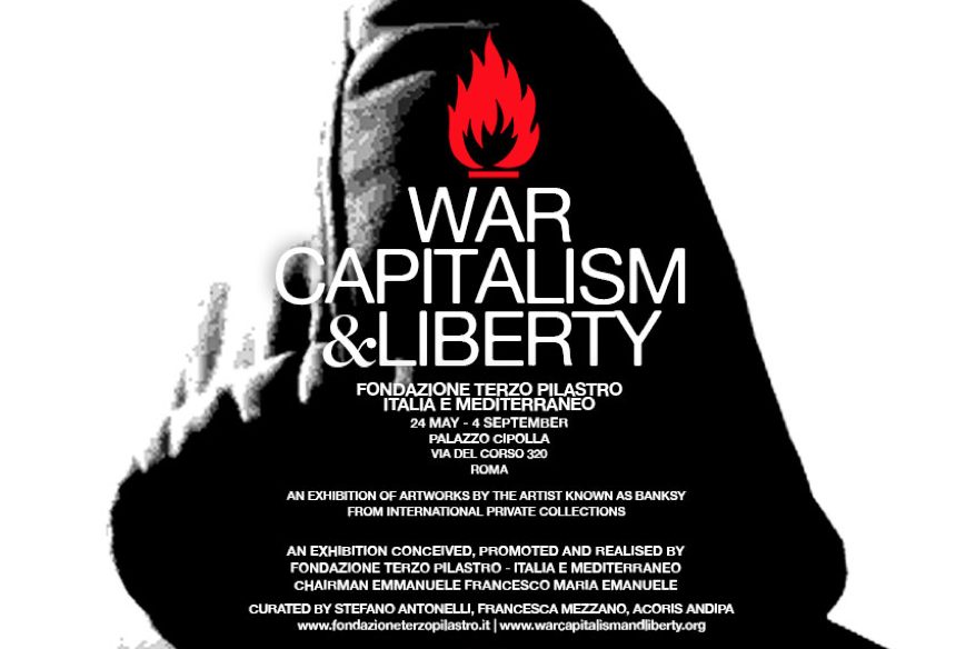 Banksy en Roma en 'Guerra, capitalismo y libertad'