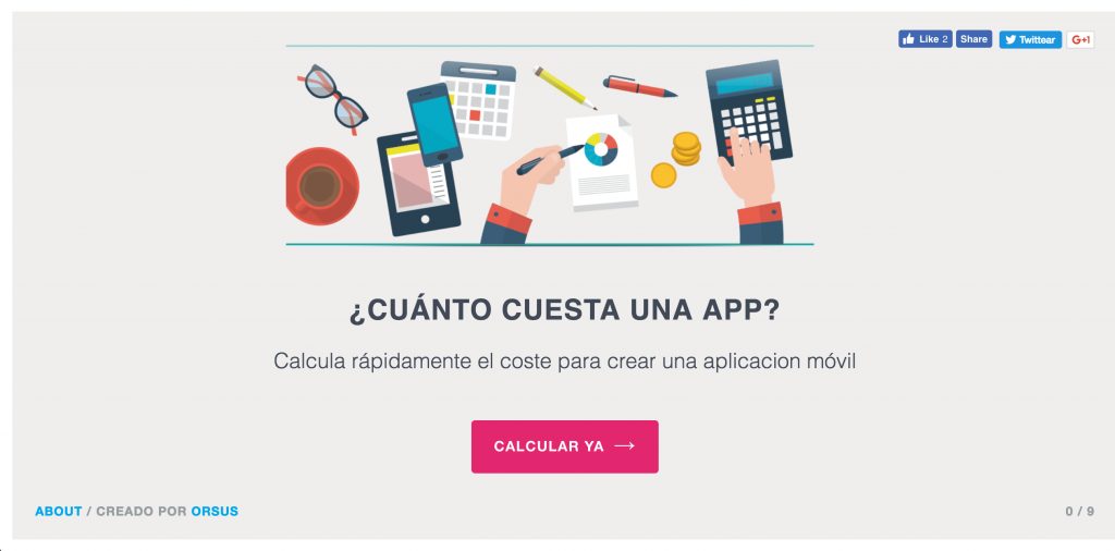 Calcula cuánto valdría diseñar una app