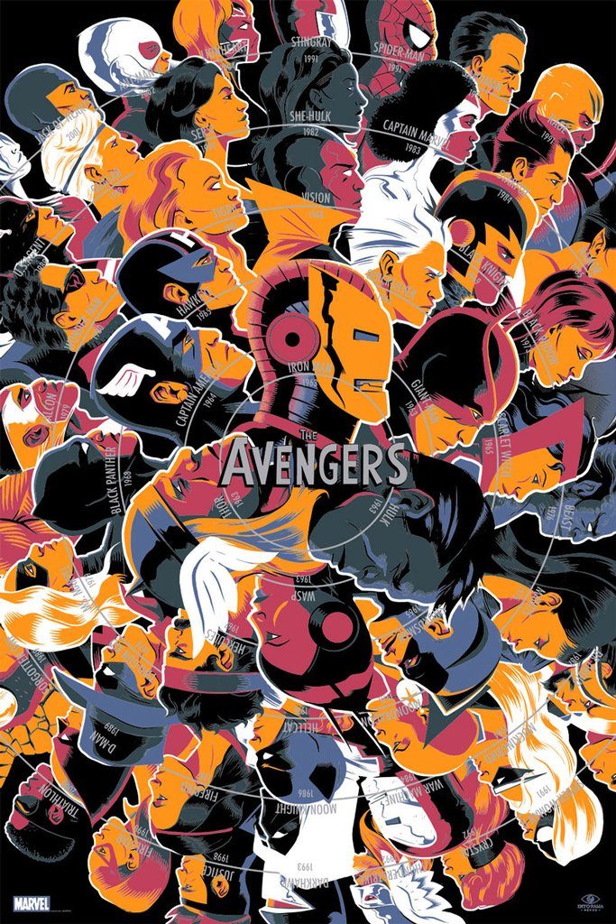Películas míticas que vuelven en forma de inforgrafía - Avengers