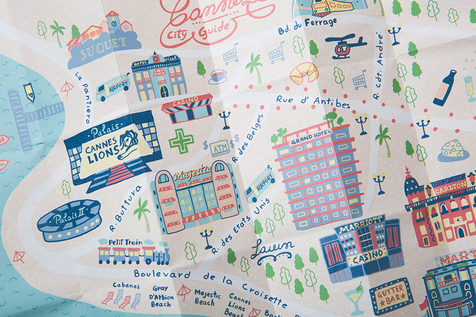 ¿Cómo eran los mapas ilustrados del Festival Cannes Lions 2016?