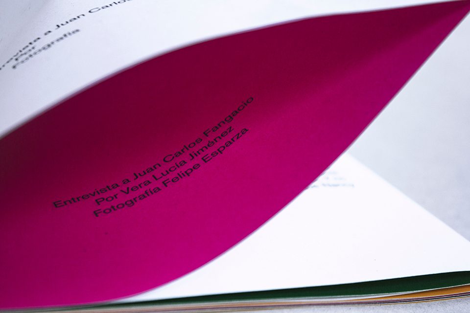 Flores Raras, la publicación que varía su diseño según las respuestas del entrevistado - detalle de la doblez de acordeón