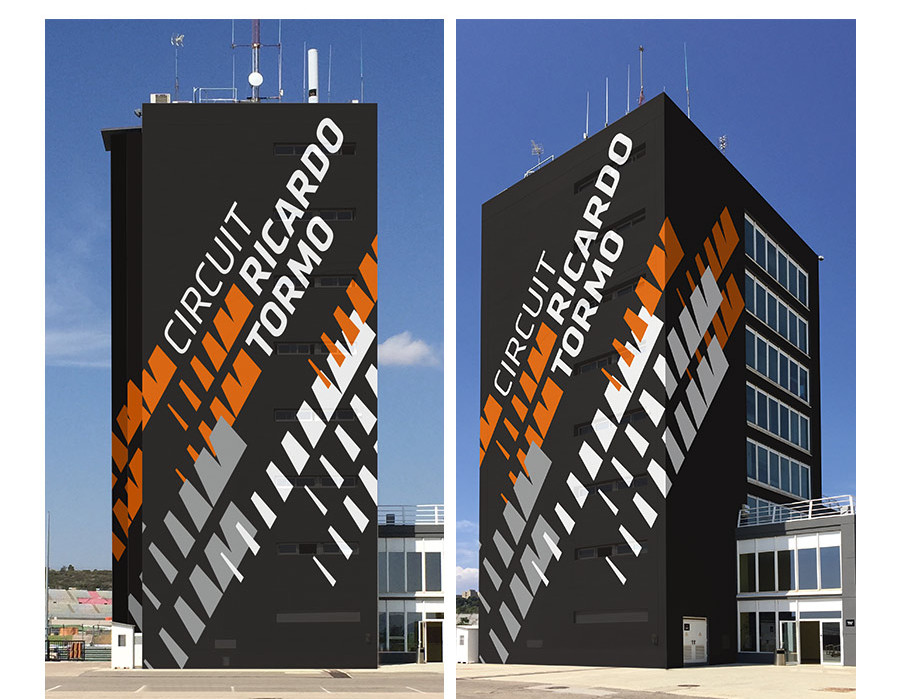 Pepe Gimeno crea la nueva imagen gráfica del Circuit Ricardo Tormo - edificio